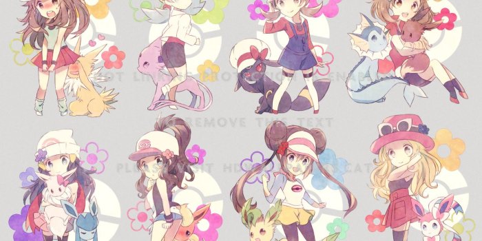 1455x990 pokemon eevee girls cute anime