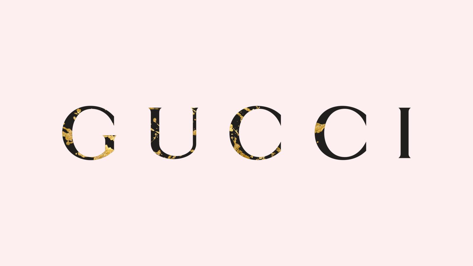 2556x1440 HD wallpaper: Gucci Logo, gold Gucci embossed logo, Artistic, 3D