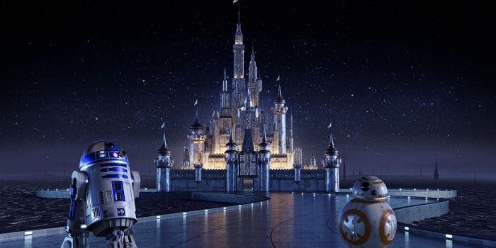 1280x720 Wallpaper Disney Castle, R2-D2, BB-8, Star Wars, Cinderella Castle
