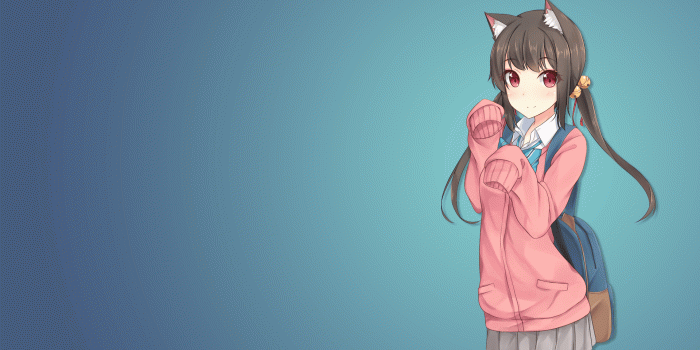 1920x1080 4546553 #school uniform, #anime girls, #cat girl, #original