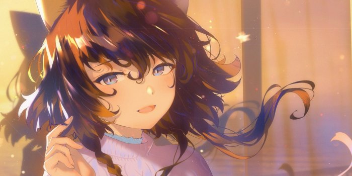 2048x1536 Download 2048x1536 Anime Cat Girl, Animal Ears, Nekomimi, Brown Hair