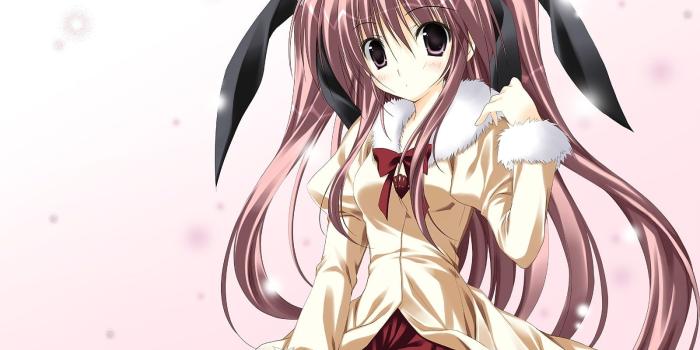 1600x1200 Female anime character wearing yellow and white school uniform 3D