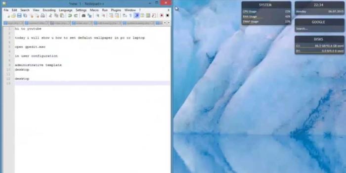 1280x720 how to set wallpaper default in windows 7 , 8 & 8.1.