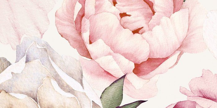 1000x1350 Peony Flower Mural Wall Art Wallpaper - Peel and Stick – Simple Shapes