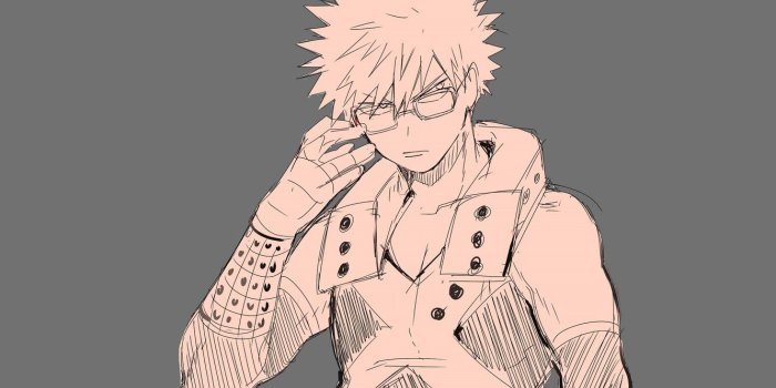 1332x850 Wallpaper art, guy, grey background, My Hero Academia, Boku No Hero