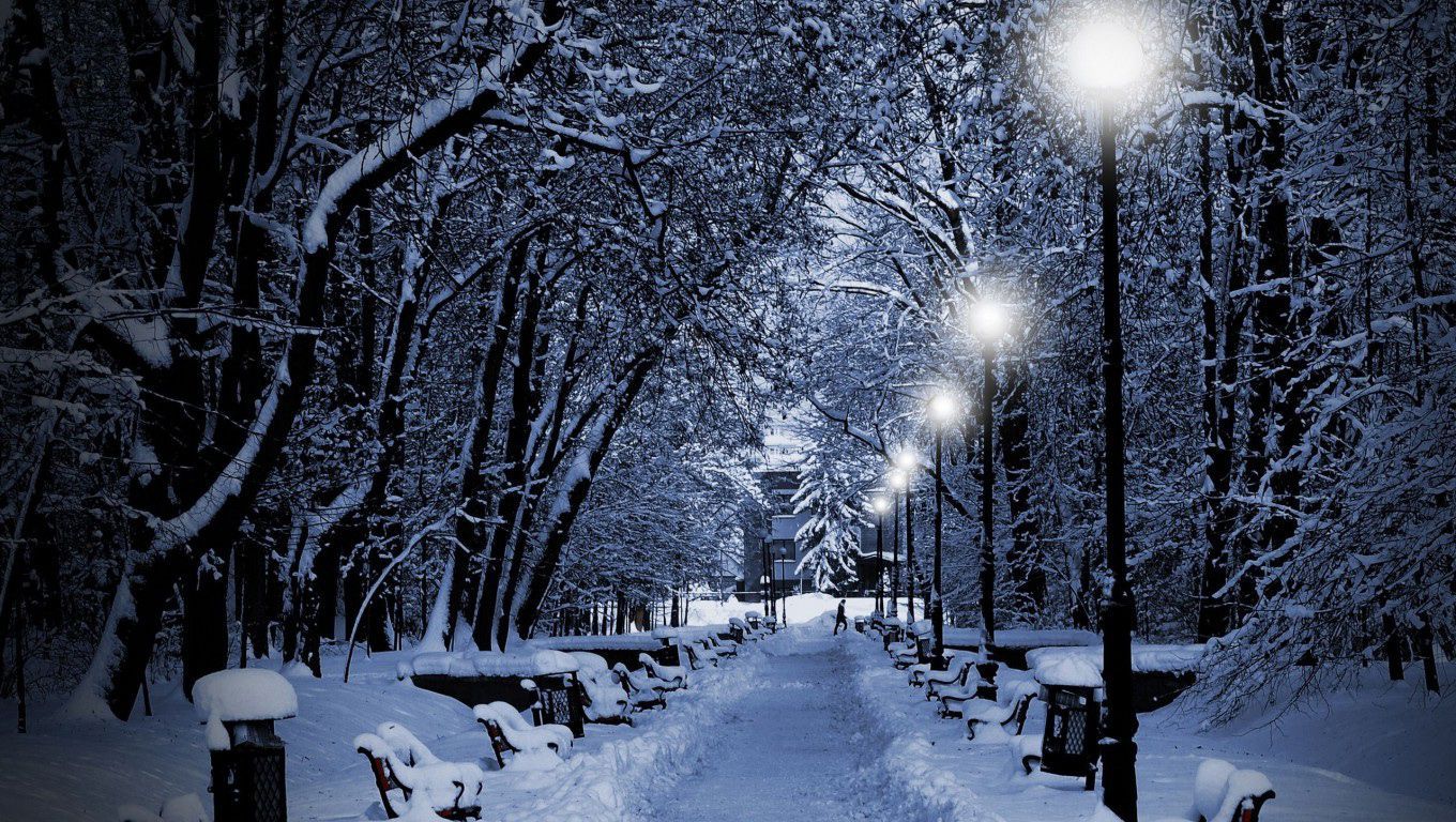 1360x768 60+ Winter Night Wallpapers - Download at WallpaperBro