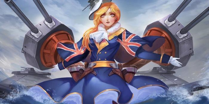 1440x900 Download 1440x900 Hood, Azur Lane, Blonde, Uniform, Hat, Sky