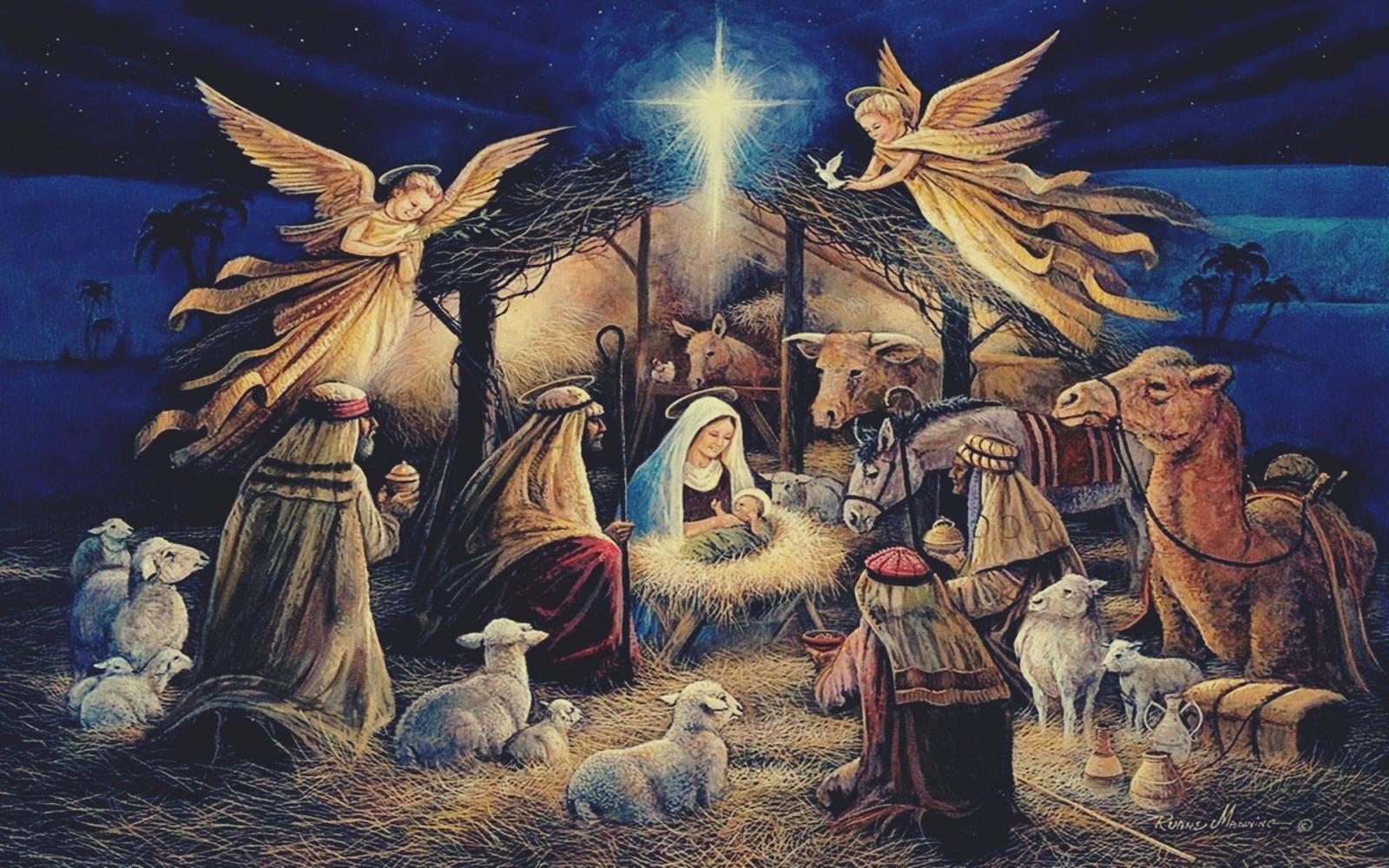 1920x1200 Nativity of Jesus painting HD wallpaper | Wallpaper Flare
