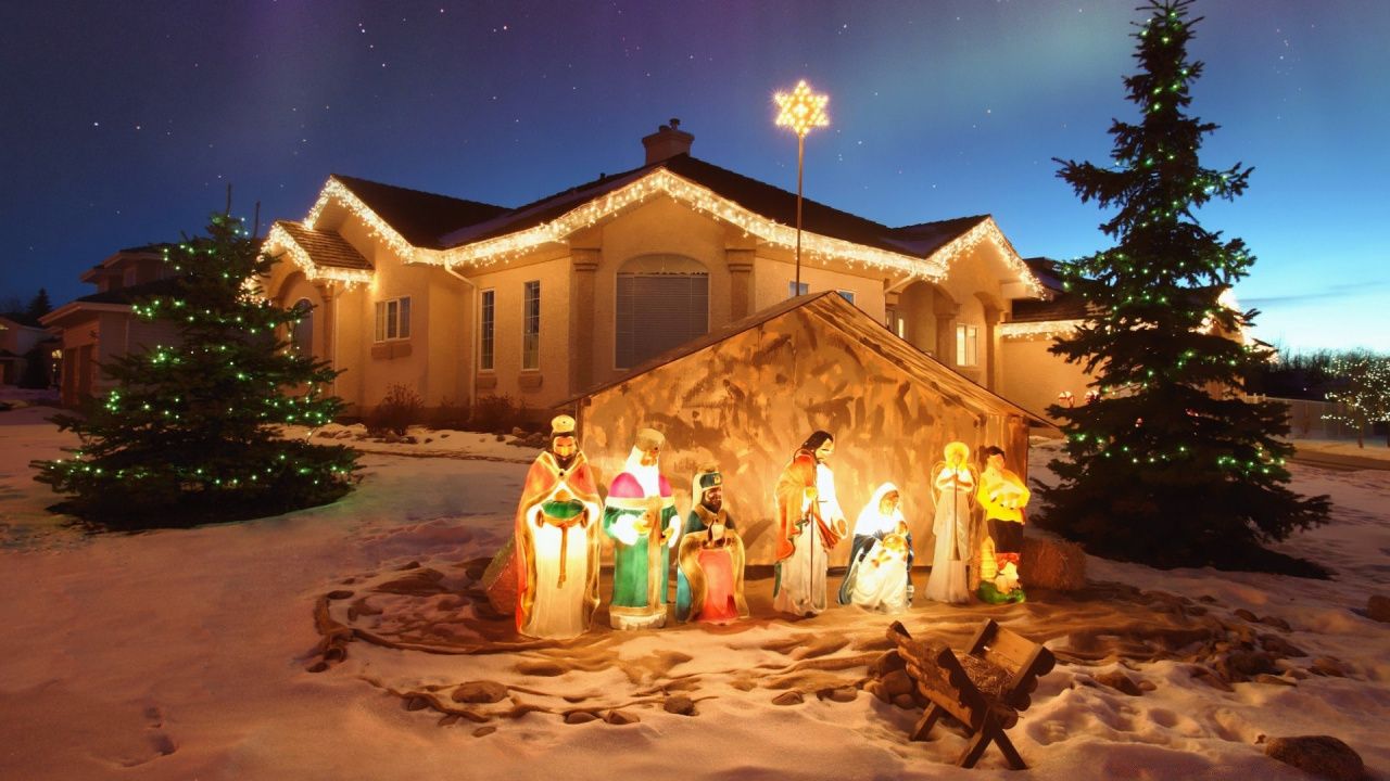1280x720 Wish, Christmas Lights, New Year, Holiday, Nativity of Jesus HD, HDV