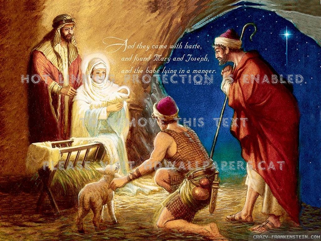 1024x768 old nativity jesus mary christ gospel 3d cg
