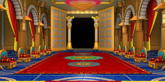 1920x1080 Ancient Indian Palace Ballroom | 3D model