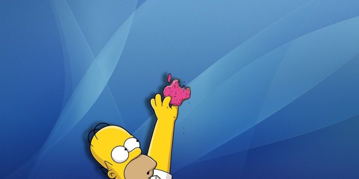 1332x850 Wallpaper Apple, Apple, the simpsons, Homer images for desktop