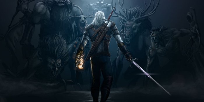 3840x2400 HD Background The Witcher 3 Wild Hunt Game Character Monsters Sword
