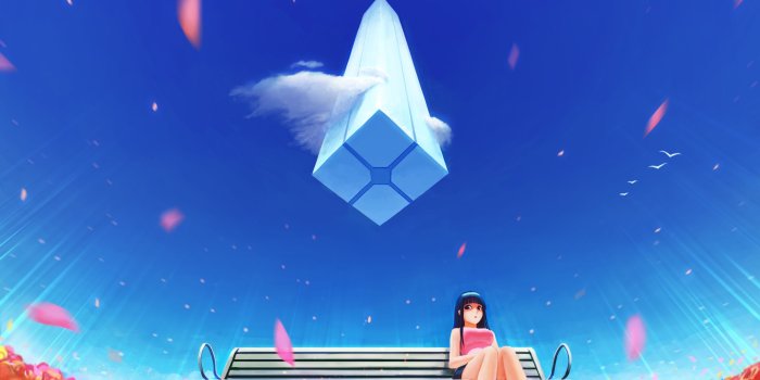 4000x2500 Anime Girl Alone Bench Blue Sky 4K Wallpapers | HD Wallpapers | ID