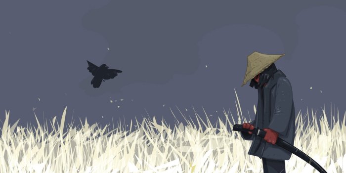 1920x1200 Samurai standing alone on the field wallpaper - Anime wallpapers