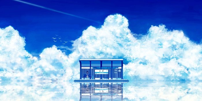 1920x1200 sky, Abstract, Alone, Anime Girls Wallpapers HD / Desktop and Mobile