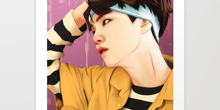 1500x1500 BTS SUGA SUMMER FANART Art Print
