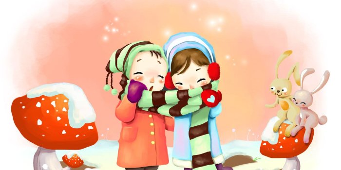 1600x1200 Valentines Cute Cartoon « Download Blackberry, iPhone, Desktop and