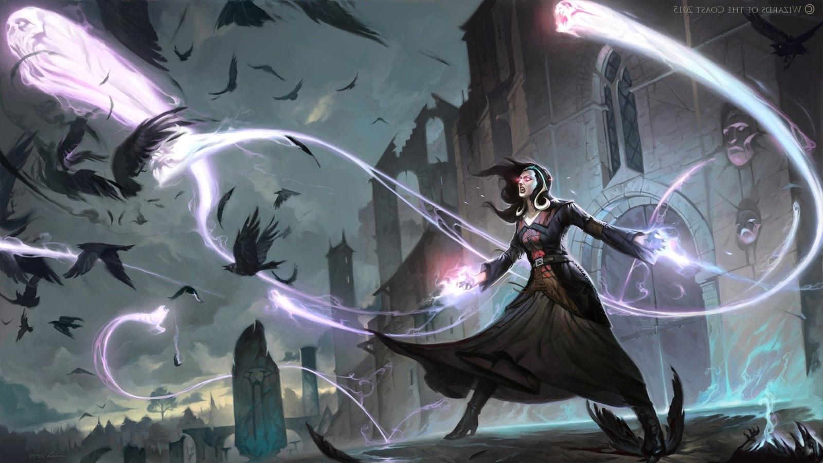 1920x1080 Magic: The Gathering, Fantasy Art, Wizard, Crow, Raven Wallpapers HD
