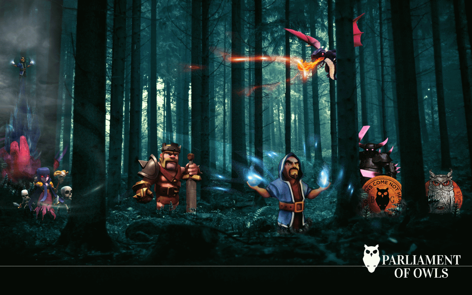 1920x1200 Clash of Clans Dragon wizard King Barbarian HD Wallpaper | Clash