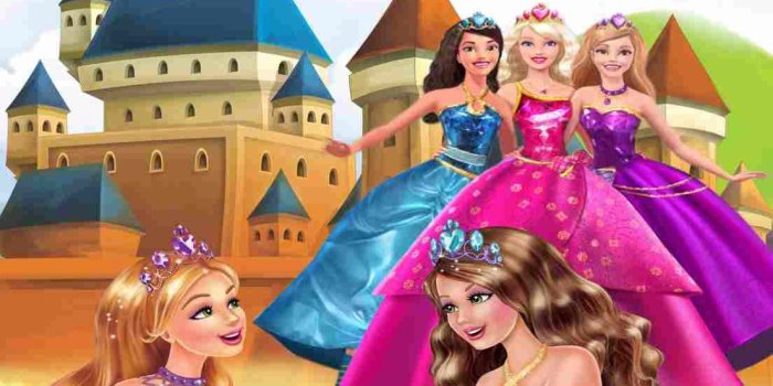 1104x1251 Kayra Decor Barbie and Her Friends 3D Wallpaper Print Decal Deco