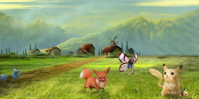 1440x900 Realistic Pokemon Wallpaper I Made : pokemon