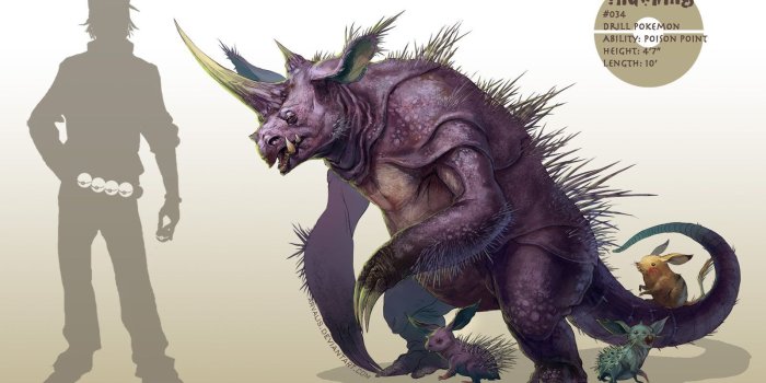 1600x962 Realistic Pokemon Artwork Wallpaper Nidoking | Artistic Stuff