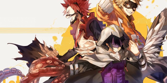 3840x2160 My Hero Academia Tamaki Amajiki Eijiro Kirishima Taishiro Toyomitsu