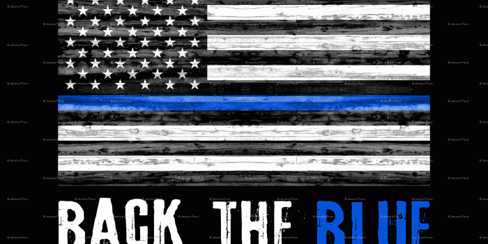 2025x1350 1 yard minky - back the blue - thin blue line police wallpaper