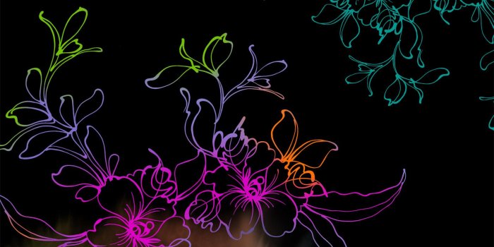 1600x1200 Flowers Art Background Wallpapers - Black Wallpaper Art Flower