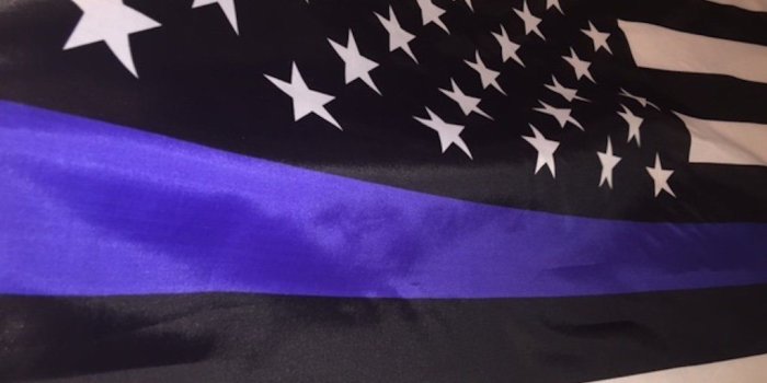 1024x768 Group of Thin Blue Line Flag Wallpaper Faded