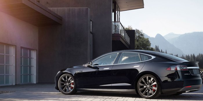 1920x1200 Black Tesla Model S 2015 HD Wallpaper - WallpaperFX