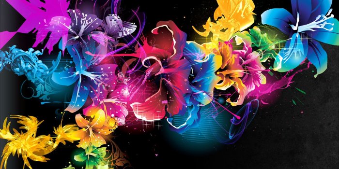 1920x1080 Colorful Flower Abstract Art Wallpaper - Wallpaper Stream