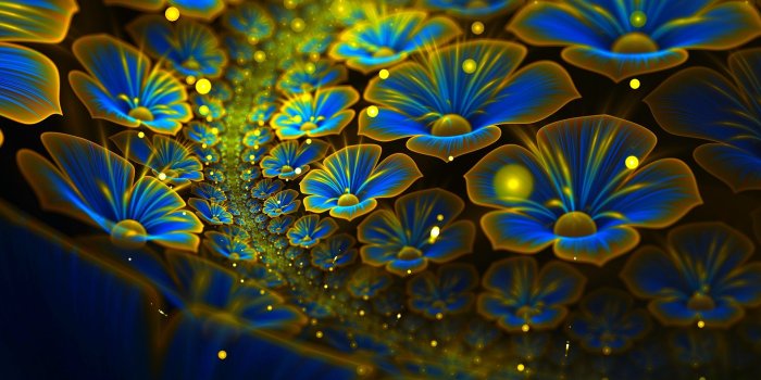 1920x1080 Glowing Flowers HD Wallpaper | Background Image | 1920x1080 | ID