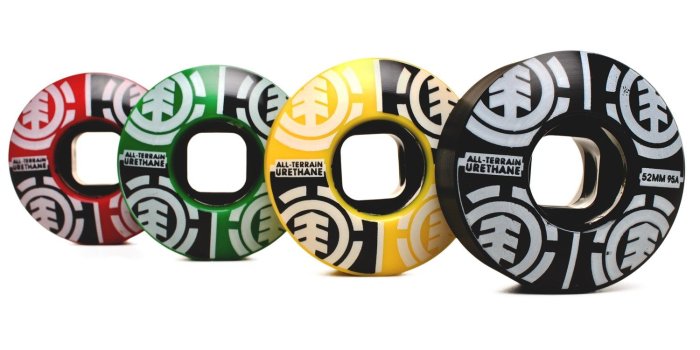 1500x1500 Element Quadrant Rasta Skateboard Wheels | evo