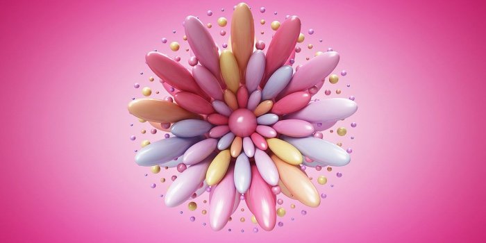1332x850 Wallpaper abstract, flower, art, artist, rendering, digital art