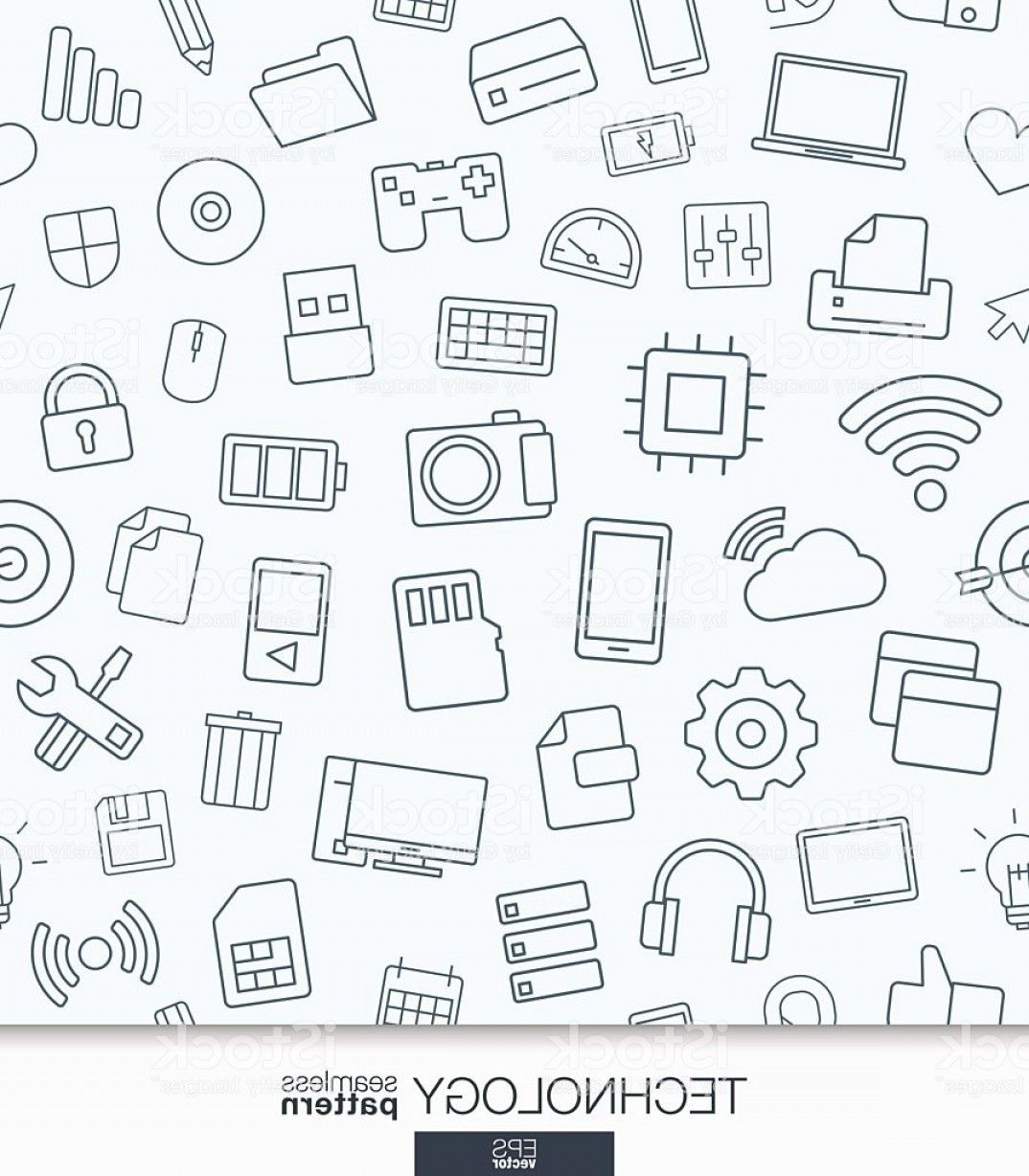 1074x1228 Technology Wallpaper Black And White Digital Seamless Pattern Gm