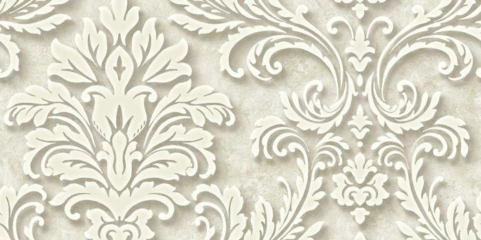 1258x1280 Framed Damask Wallpaper in Light Gold DS60105 by Wallquest