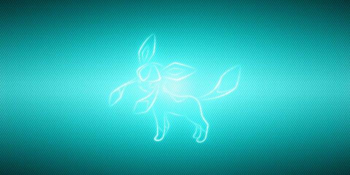 1680x1050 Download wallpaper contour, silhouette, pokemon, pokemon, glaceon