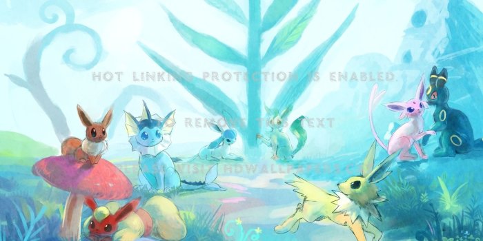 1440x900 pokemon umbreon fun glaceon smile eevee