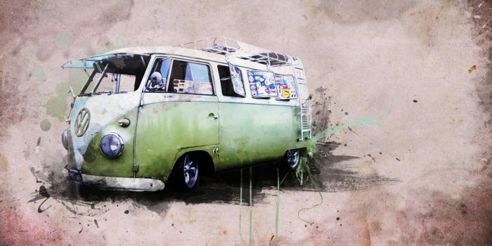 1366x768 Compact Car, Antique Car, Car, Volkswagen Type 2, Volkswagen Laptop