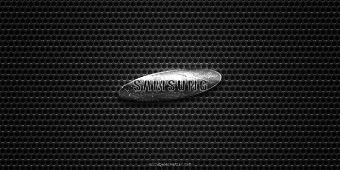 2560x1600 Download wallpapers Samsung logo, steel polished logo, Samsung