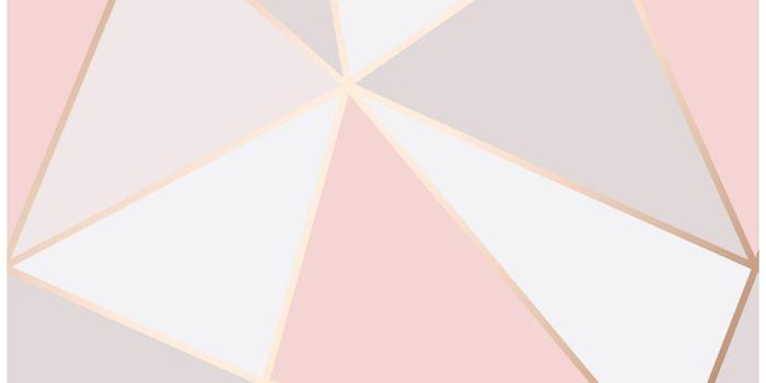 1000x1000 8 in. x 10 in. Arken Rose Gold Geometric Wallpaper Sample