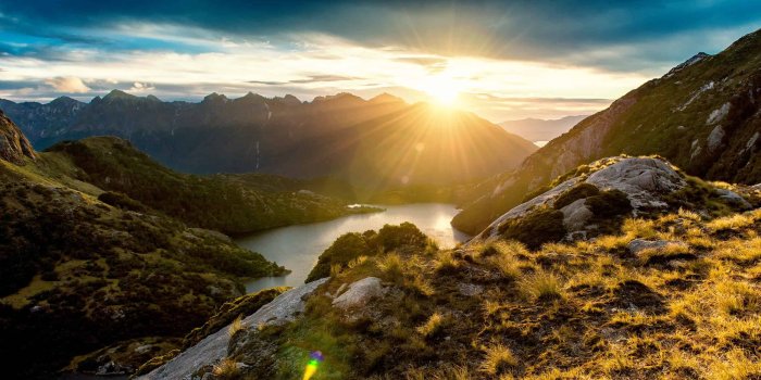 2560x1440 Fiordland Mountain Sunrise New Zealand WQHD 1440p Wallpaper | Pixelz