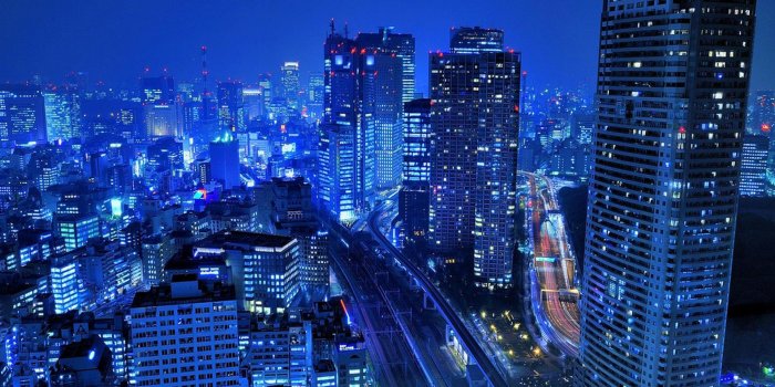 1920x1080 city lights, roads, skyscrapers, cityscapes, Tokyo, Japan :: Wallpapers