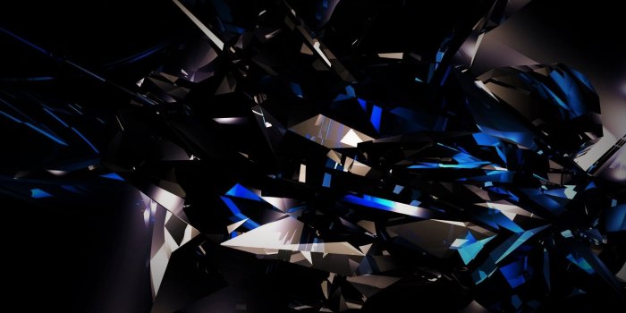 1887x1017 black, Dark, Abstract, 3D, Shards, Glass, Blue, Bright Wallpapers HD
