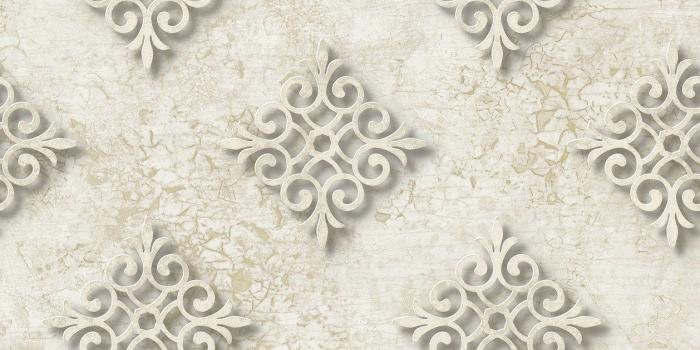 1258x1280 Diamond Medallion Wallpaper in Light Gold DS60705 by Wallquest