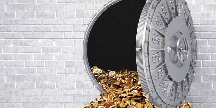 1332x850 Wallpaper wall, gold, money, gray, reinforced door, wealth images