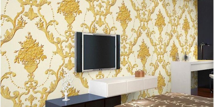 1000x800 3d Fashion Inlaid European Large Flowers Non-woven Wallpaper Living Room  Bedroom Pressure Papel De Parede 3d Wallpaper