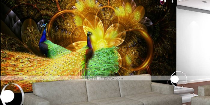 1500x1500 JAMMORY Golden Phoenix 3D Fashion Wallpaper Personality Wallpaper